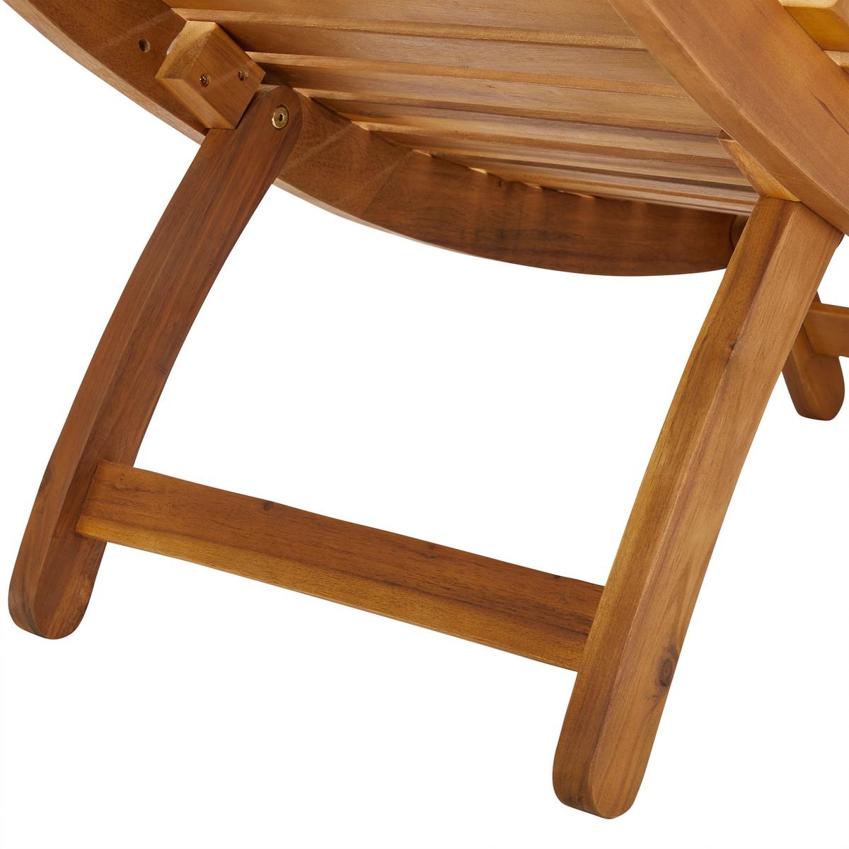 Gartenliege Bora Dunkelblau Akazie/Outdoorstoff - Dunkelblau, MODERN, Holz/Textil (180/54/62cm) - Bessagi Garden