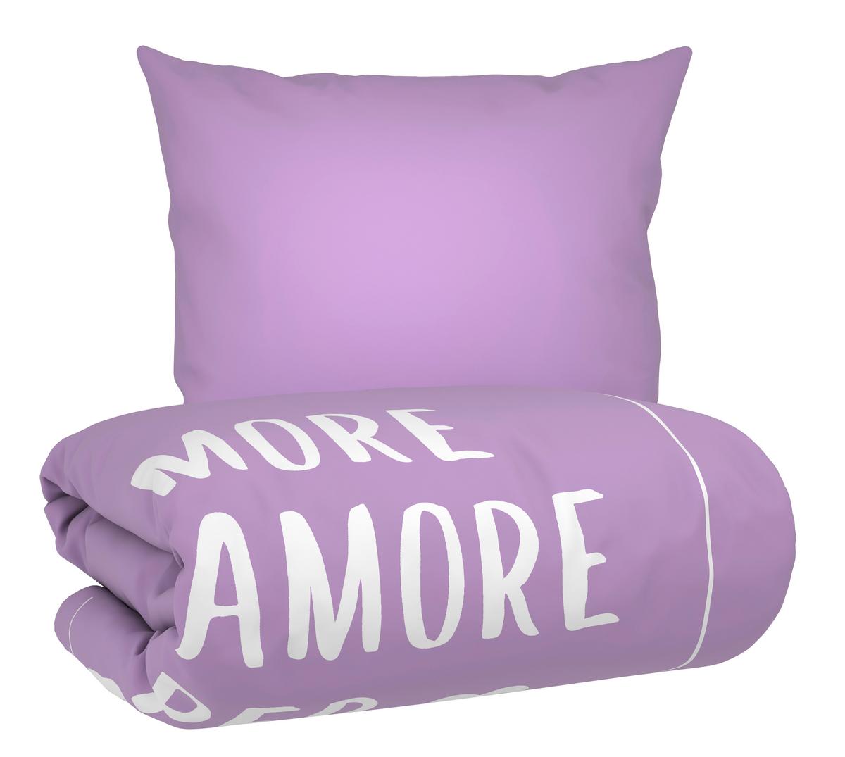 Bettwäsche More Amore Flieder ca. 135x200cm - Flieder, Textil (135/200cm) - Mömax