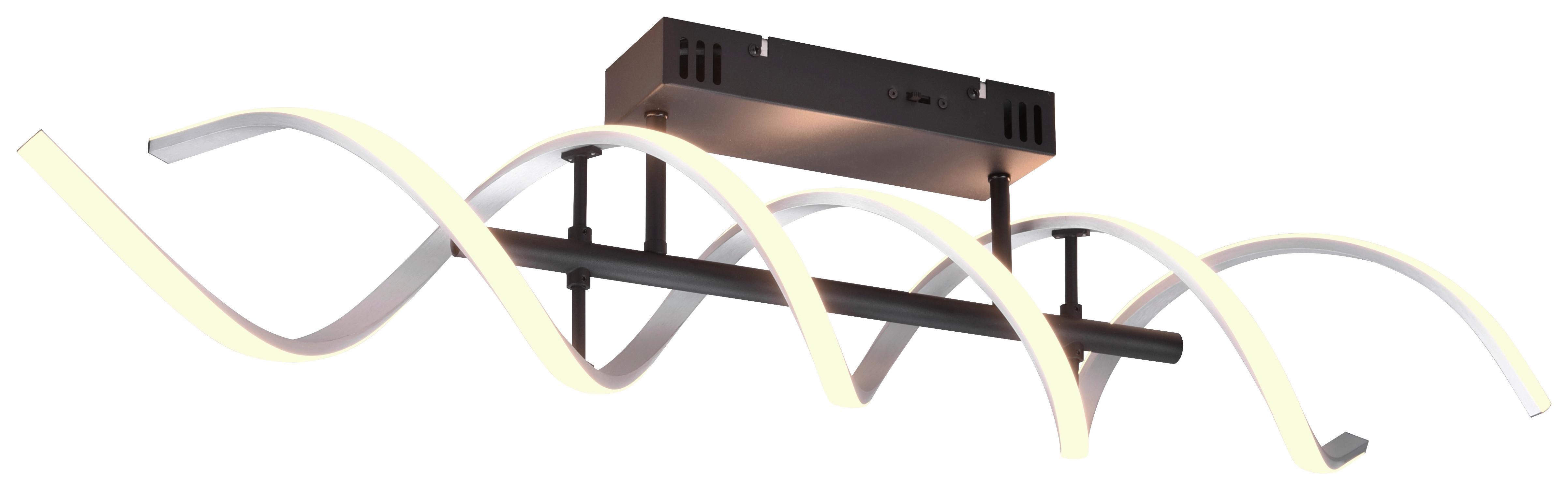 LAMPA SUFITOWA LED 641810205 SEQUENCE - czarny/kolor aluminiowy, Design, metal (90/14,5/20,5cm) - Trio Leuchten
