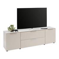 Lowboard Siena Kaschmir - Chromfarben/Kaschmir, MODERN, Glas/Holzwerkstoff (180/55/40cm) - Mömax