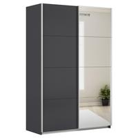 DULAP USI CULISANTE FELDKIRCH - argintiu/antracit, Modern, material pe bază de lemn (136/210/62cm)