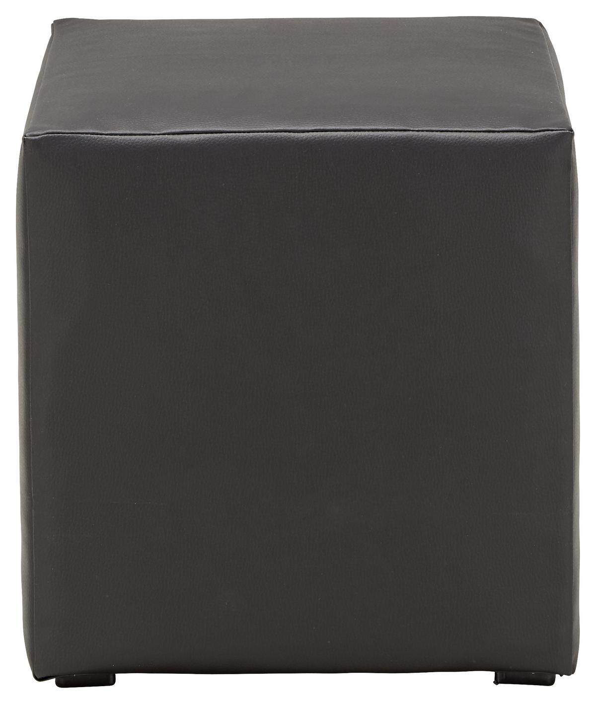 Hocker Bali in Schwarz - Schwarz, Kunststoff/Textil (40/42/40cm) - Mömax