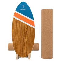 PLATFORMA DO BALANSOWANIA SURF BALANCE BOARD - brązowy, Konventionell, tworzywo sztuczne/drewno (74/30/1,2cm)