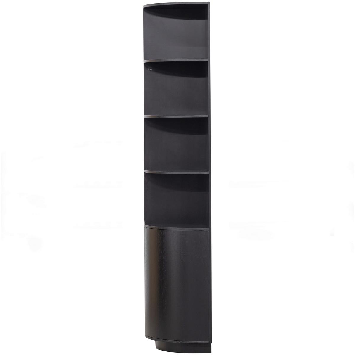 Mehrzweckschrank Finca Schwarz - Schwarz, Design, Holz (78/210/40cm) - Livetastic