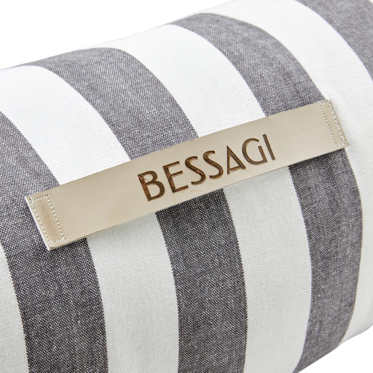 Nackenkissen Lea Grau/Weiß - MODERN (50/20/20cm) - Bessagi Garden