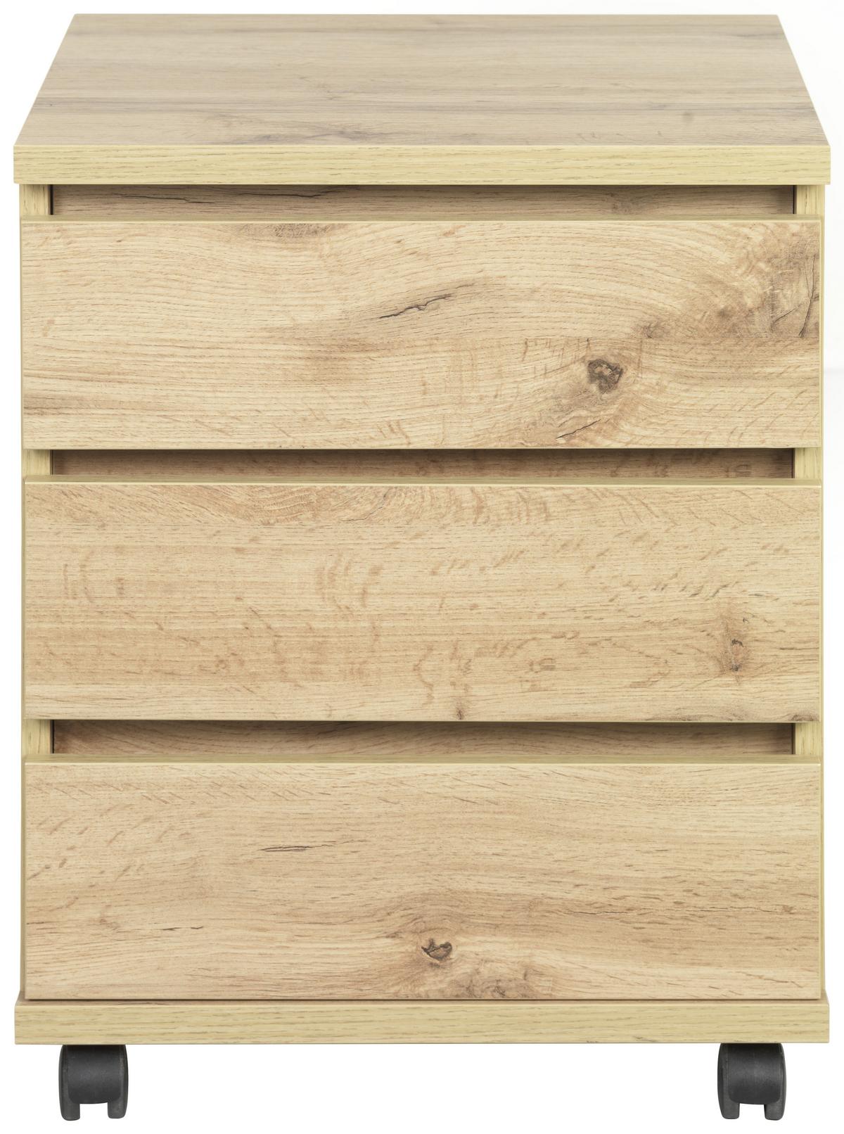 KONTENER NA KÓŁKACH VECTOR -HOM IN- - dąb wotan, Konventionell (45/57/39,6cm) - Hom`in