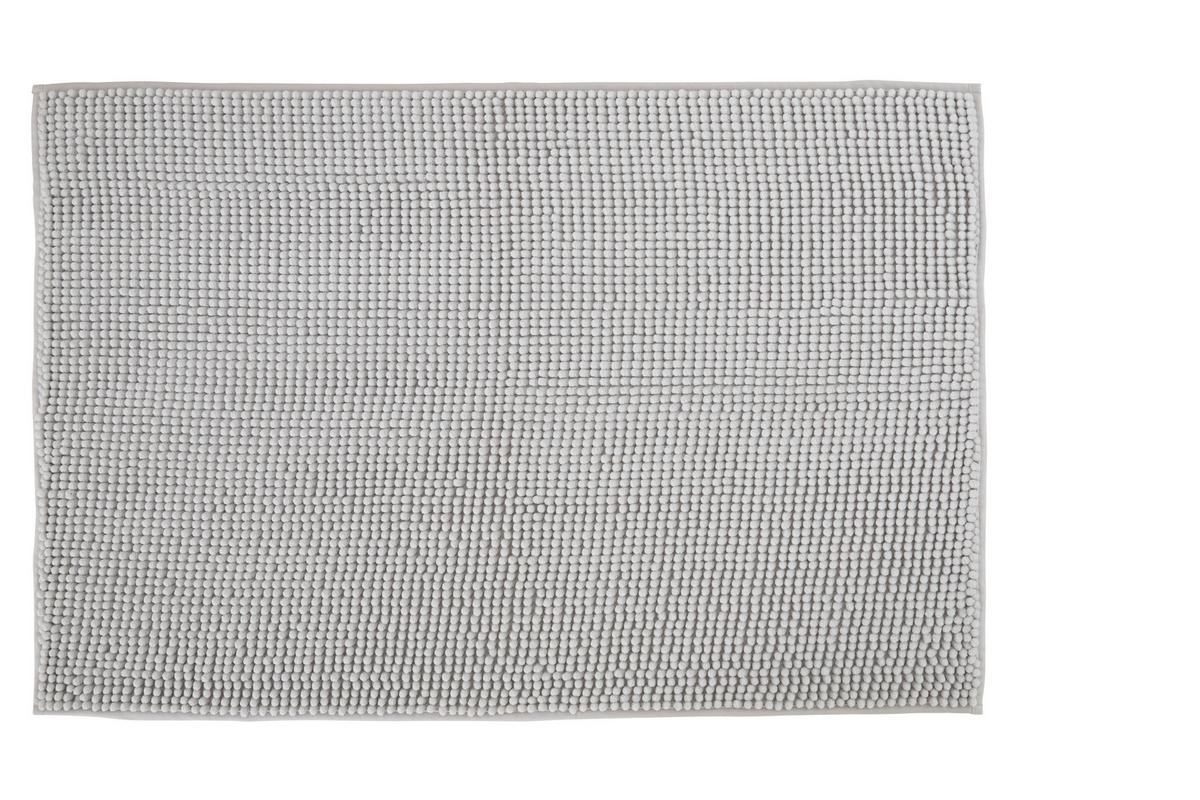 Badematte Nelly Silber 60x90cm - Silberfarben, Textil (60/90cm) - Modern Living