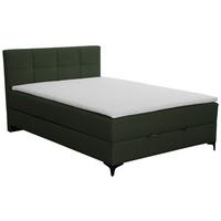 Oblazinjena Postelja Freddie, Olivno Zelena, 140x200 - črna/olivno zelena , Konvencionalno, kovina/tekstil (140/200cm) - Mömax