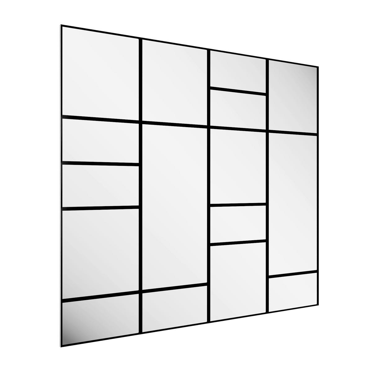 Dekospiegel Antares AK Schwarz ca. 280x245cm - Schwarz, Basics, Glas/Holz (280/245/2.5cm)