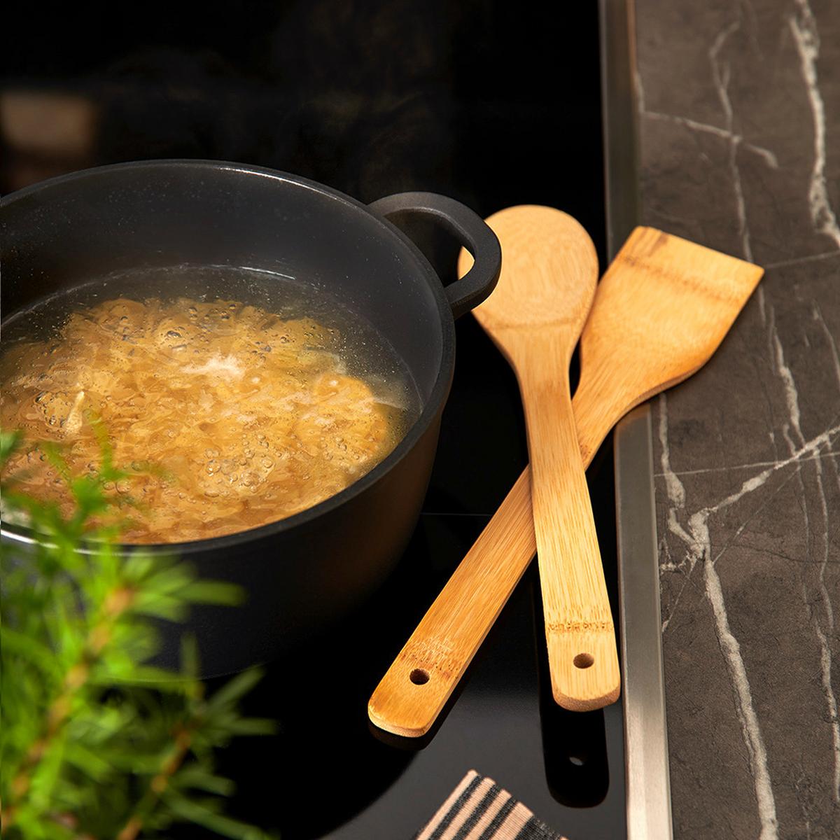 Küchenhelferset Woody in Naturfarben, 3-teilig - Naturfarben, KONVENTIONELL, Holz (6/30cm) - Based
