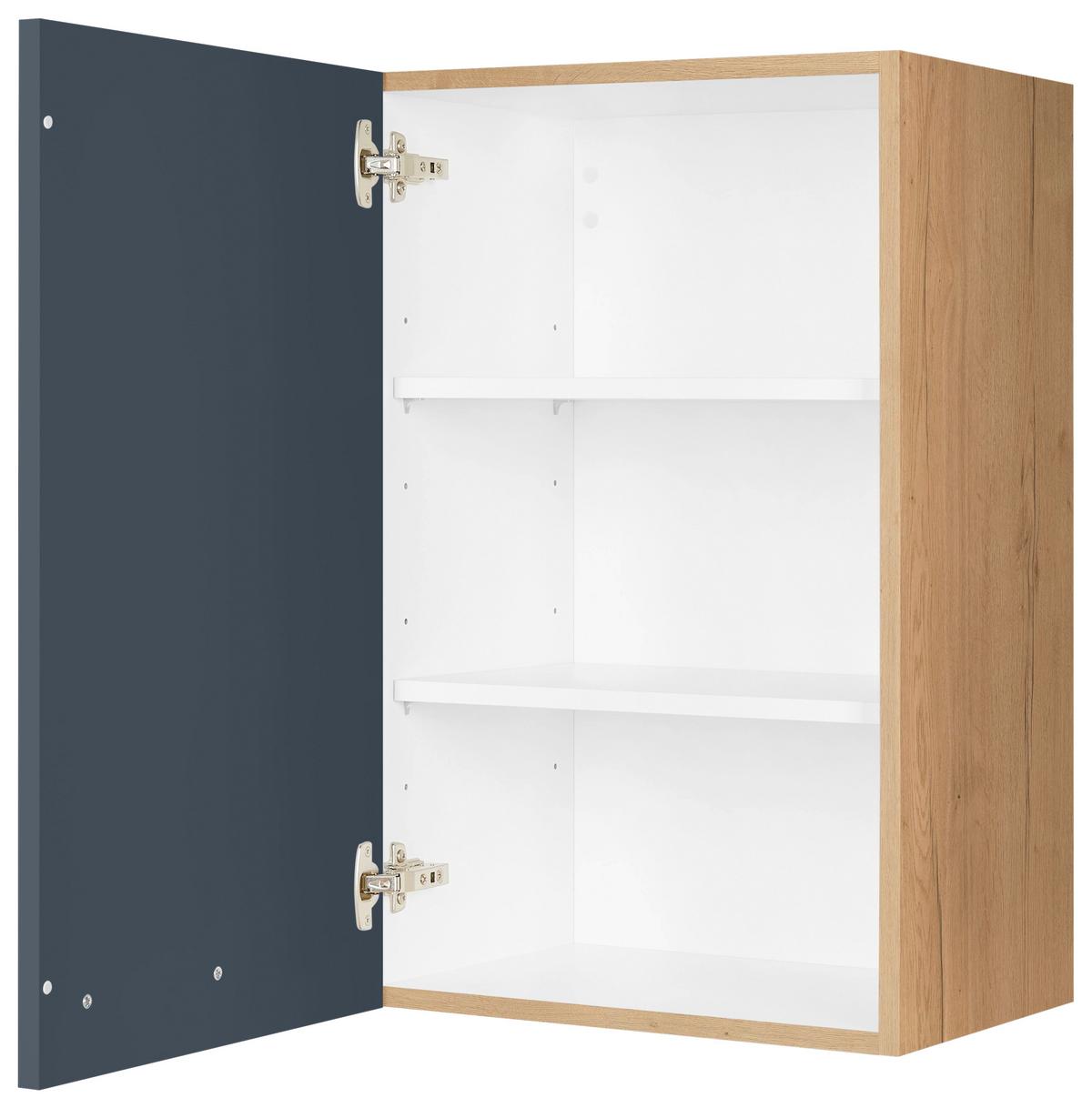 Küchenoberschrank Easytouch Blau - Blau/Eichefarben, MODERN, Holzwerkstoff/Metall (45/72/35cm) - Nobilia
