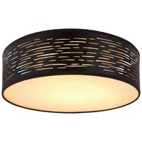 LED-Deckenleuchte Tunno in Schwarz max. 20 Watt - Schwarz/Weiß, Design, Kunststoff/Metall (38/13cm) - Globo