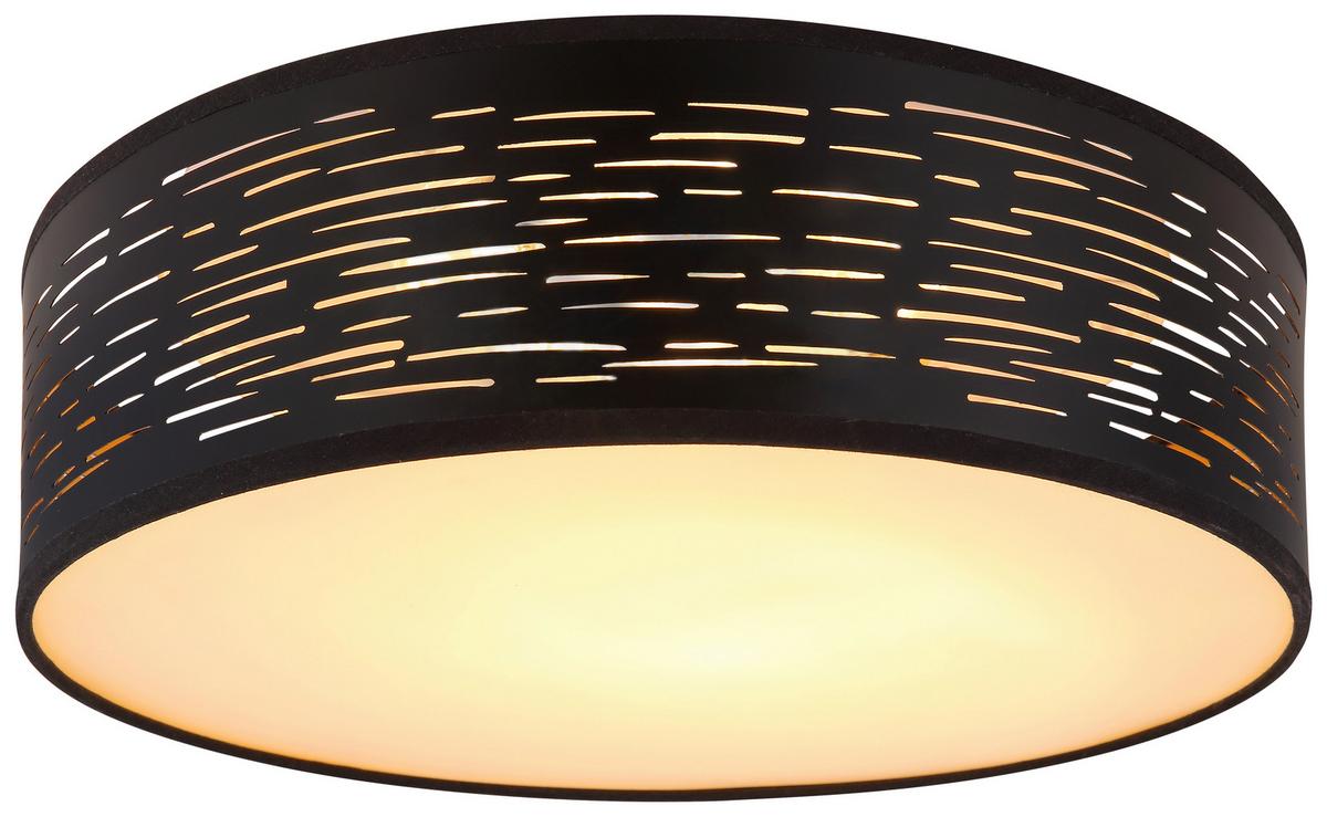 LED-Deckenleuchte Tunno in Schwarz max. 20 Watt - Schwarz/Weiß, Design, Kunststoff/Metall (38/13cm) - Globo