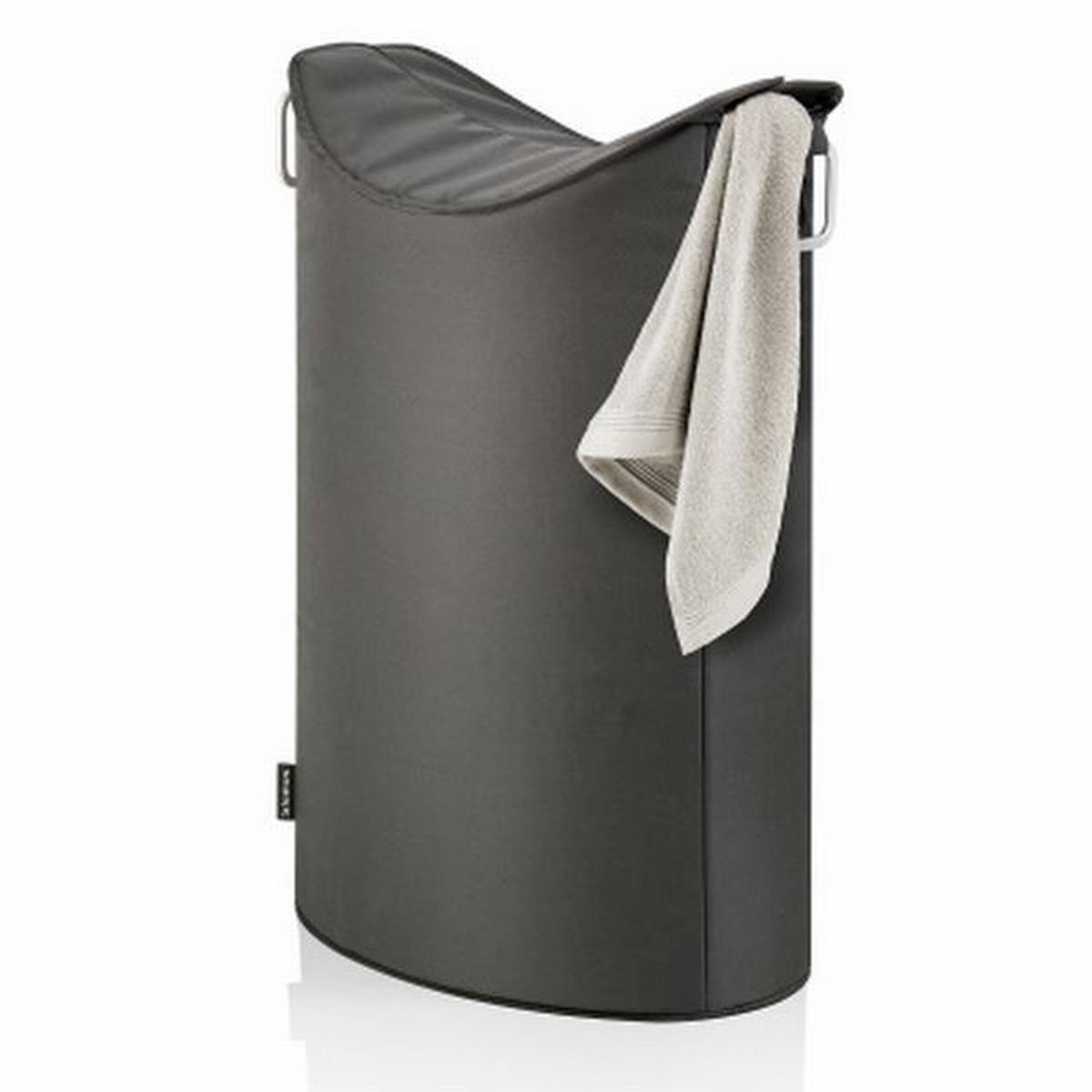KOSZ NA BIELIZNĘ 65384 - antracytowy, Basics, metal/tkanina (45/67/28cm) - Blomus