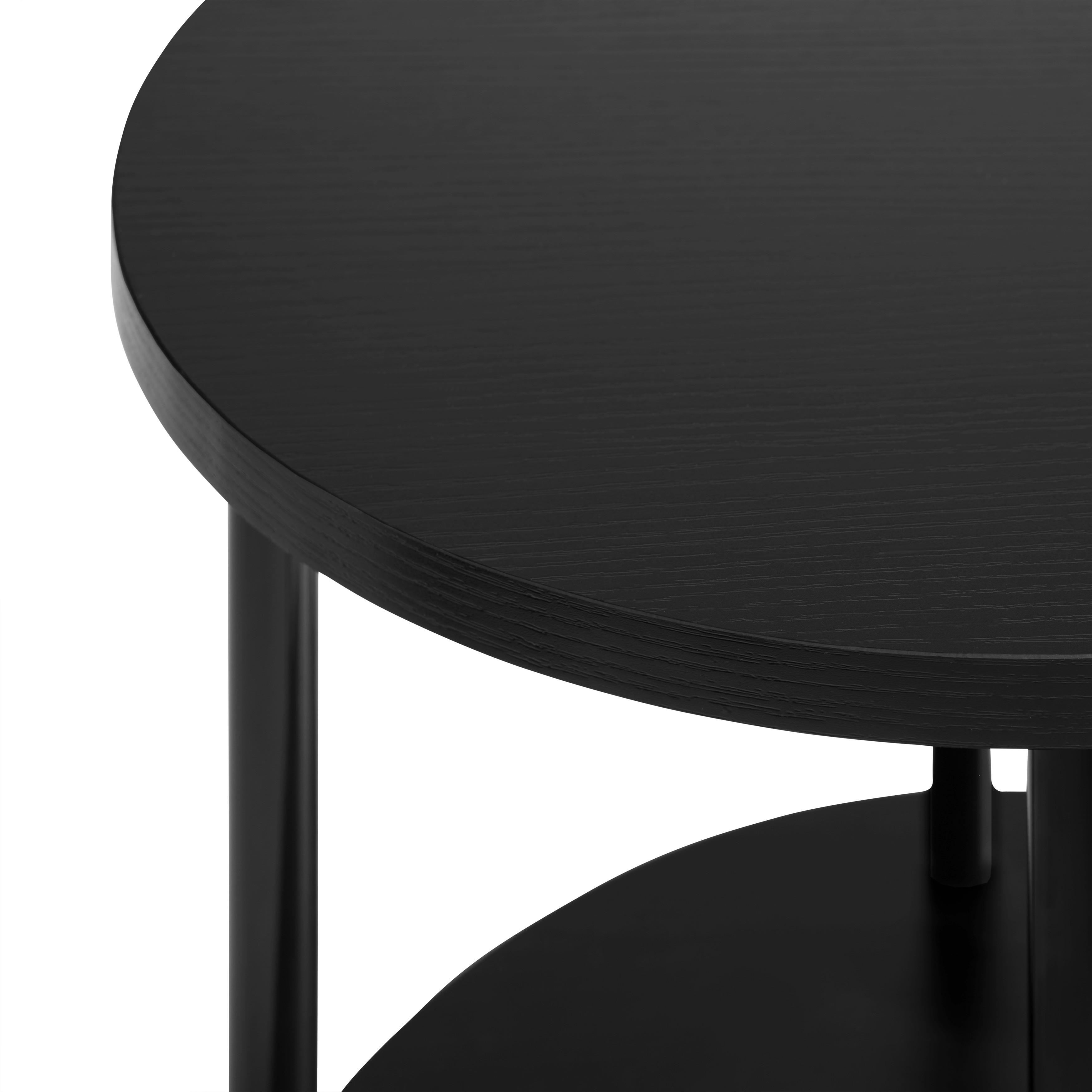 SIDOBORD NEAPEL -SB- - svart, Modern, metall/trämaterial (40/40cm) - Mömax