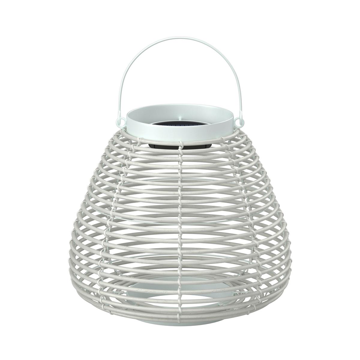Solarleuchte Anina Weiß Metall/Kunststoff - Weiß, MODERN, Kunststoff/Metall (36/35/36cm) - Bessagi Garden