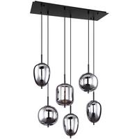 Hängeleuchte Jeanette max. 40 Watt - Schwarz, Modern, Glas/Metall (80/34/120cm) - Premium Living