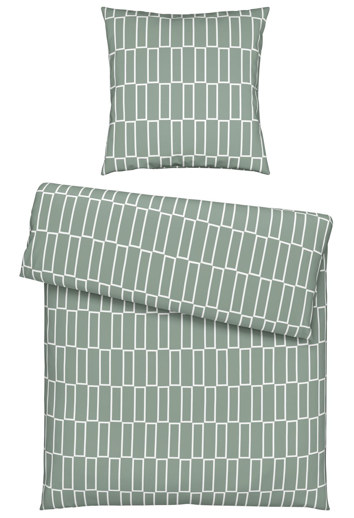 Bettwäsche Brigg in diversen Farben - Taupe/Schwarz, Textil (135/200cm) - Modern Living
