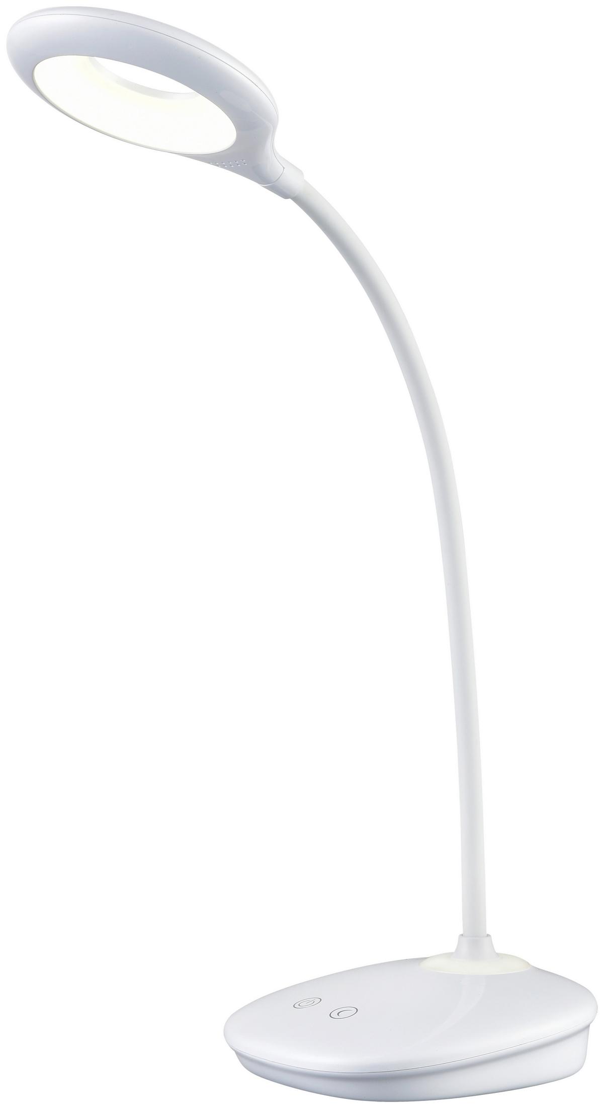 Schreibtischleuchte Luli max. 4 Watt - Weiss, Lifestyle, Kunststoff (12/43cm) - Based