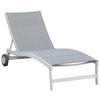 Vrtni Ležalnik San Marino, Siva - srebrne barve/siva, Konvencionalno, kovina/tekstil (70/37,5/207cm) - Gardenson