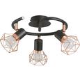Deckenleuchte Jessy - Schwarz/Kupferfarben, MODERN, Metall (43/15cm) - MODERN LIVING
