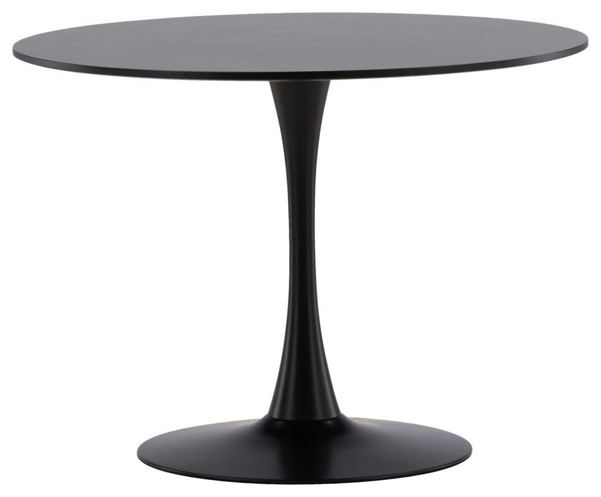 ESSTISCH GLADE - Schwarz, Design, Holzwerkstoff/Metall (100/100/74cm) - Livetastic