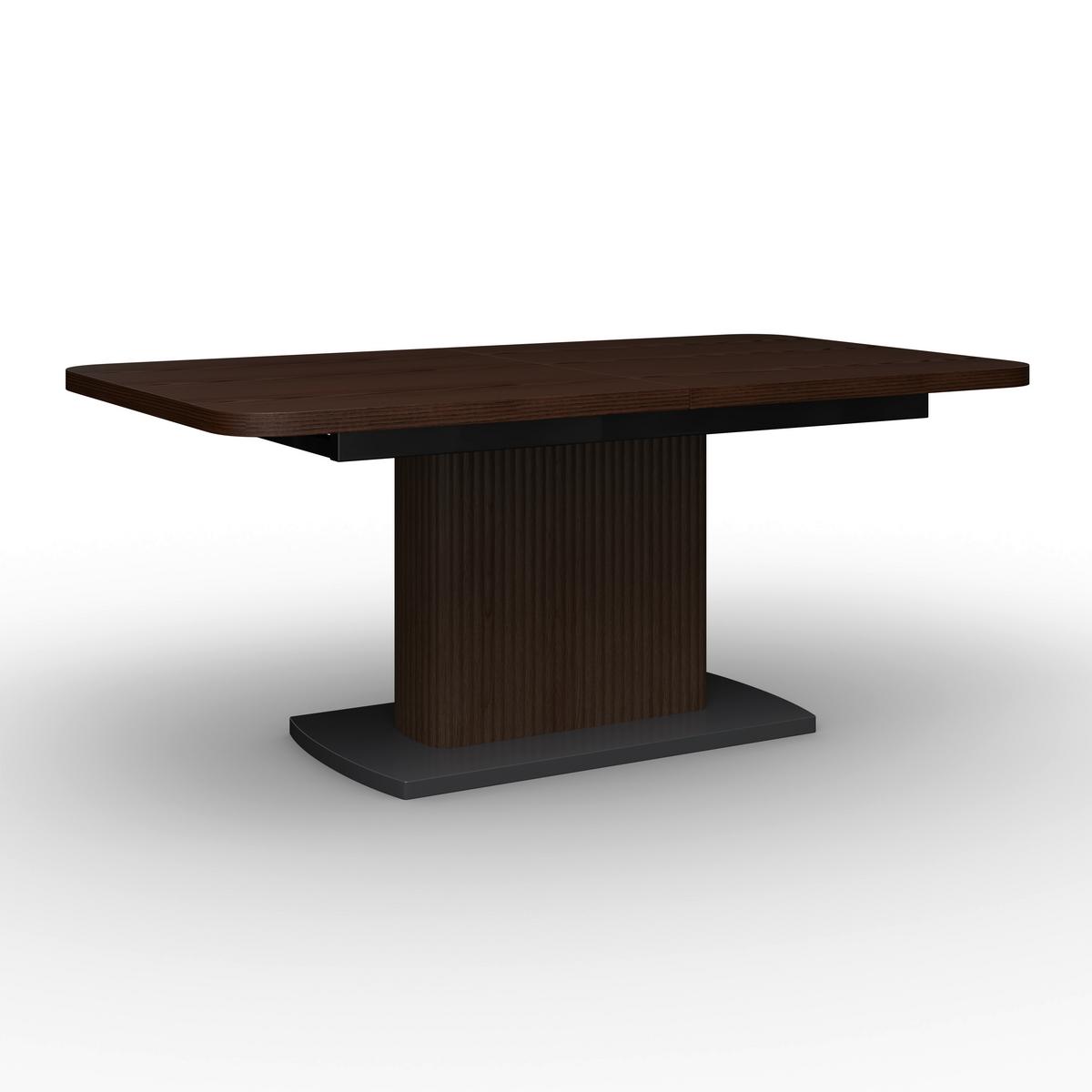 Kihúzható Asztal Diószín Amado - fekete/diószínű, Modern, faalapú anyag/fa (160-200/90/76cm) - Bessagi Home