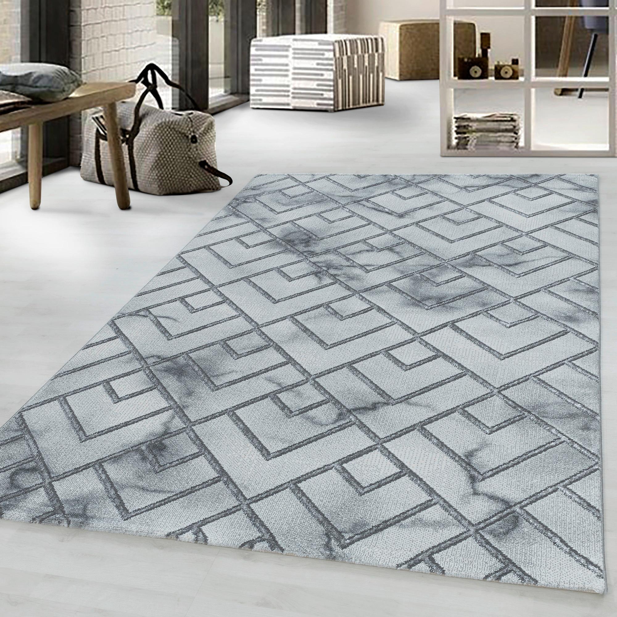 Webteppich Naxos Silberfarben ca. 160x230cm - Silberfarben, Design, Textil (160/230cm)