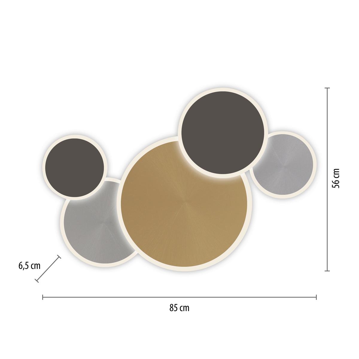 LAMPA SUFITOWA LED 8008-70 Q-PIATO - Design, metal (85/50,5/6,5cm) - Paul Neuhaus