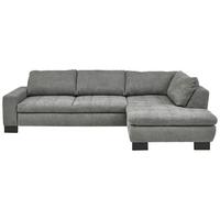 Ecksofa Lando Grau - Schwarz/Grau, MODERN, Textil/Metall (289/197cm) - Premium Living