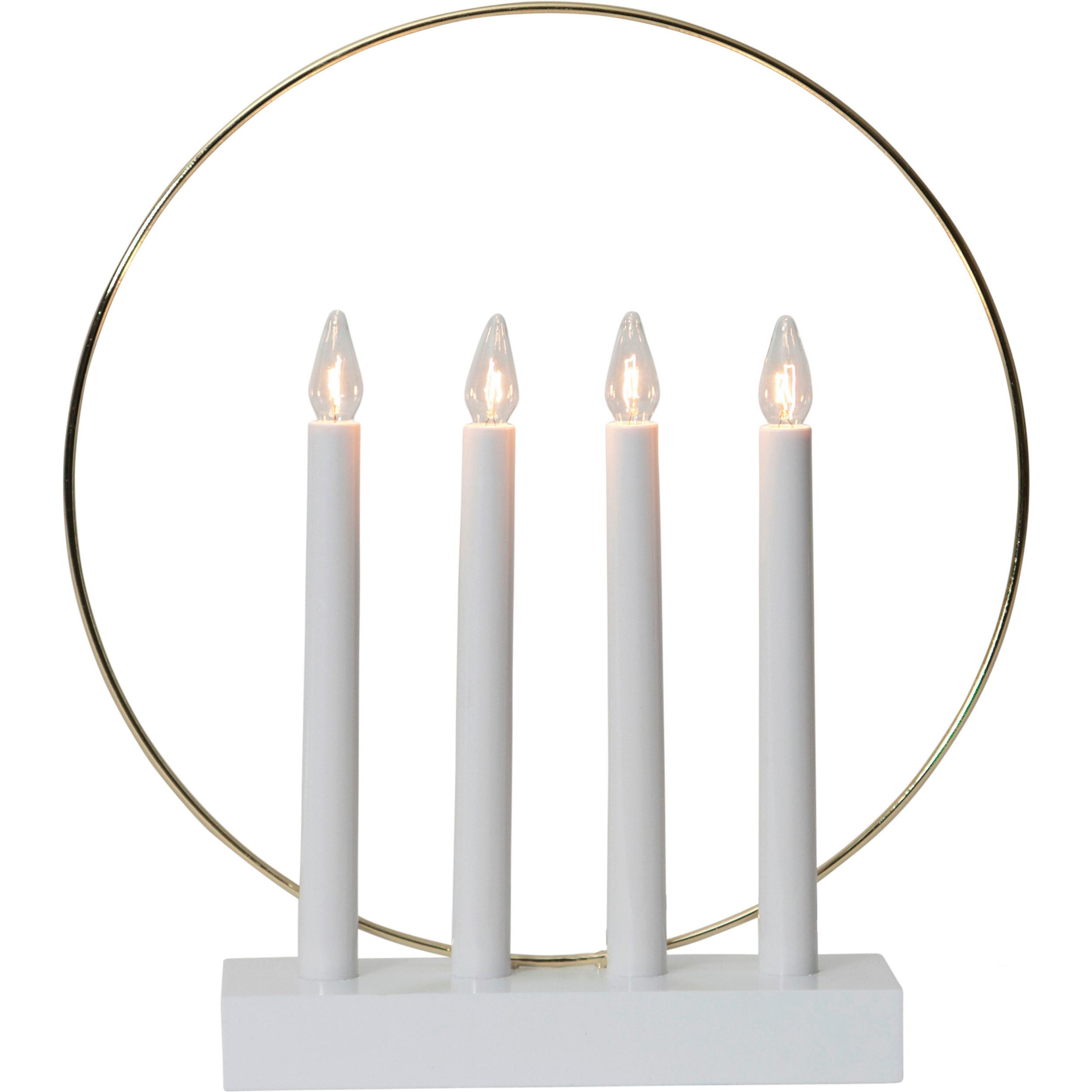 Led-dekoleuchte 410979 Gloss - Weiss/Messingfarben, Basics, Holz/Kunststoff (32/7,5/35cm) - Eglo