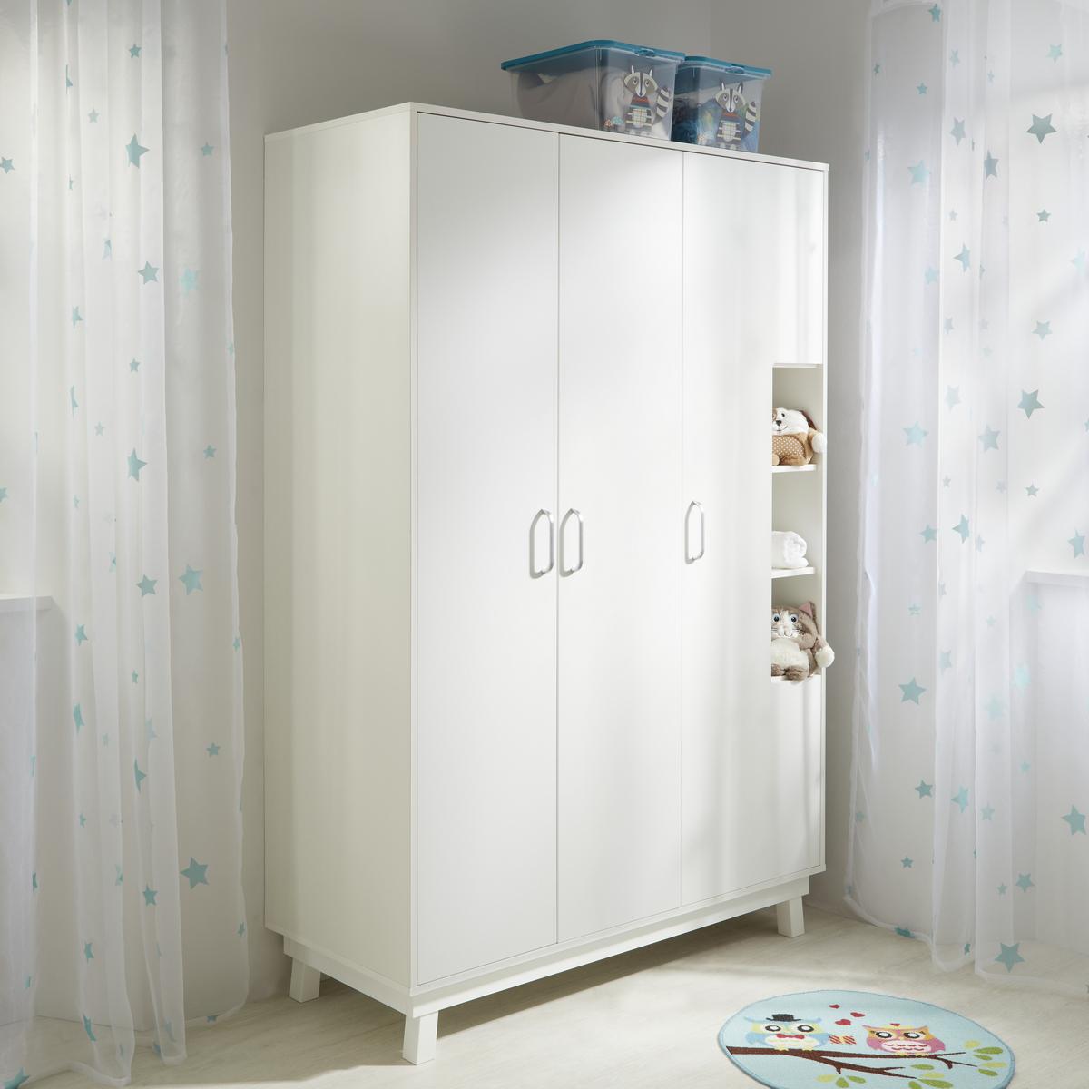 Kleiderschrank in Weiß - Weiß, MODERN, Holz (133/195/55cm) - Premium Living