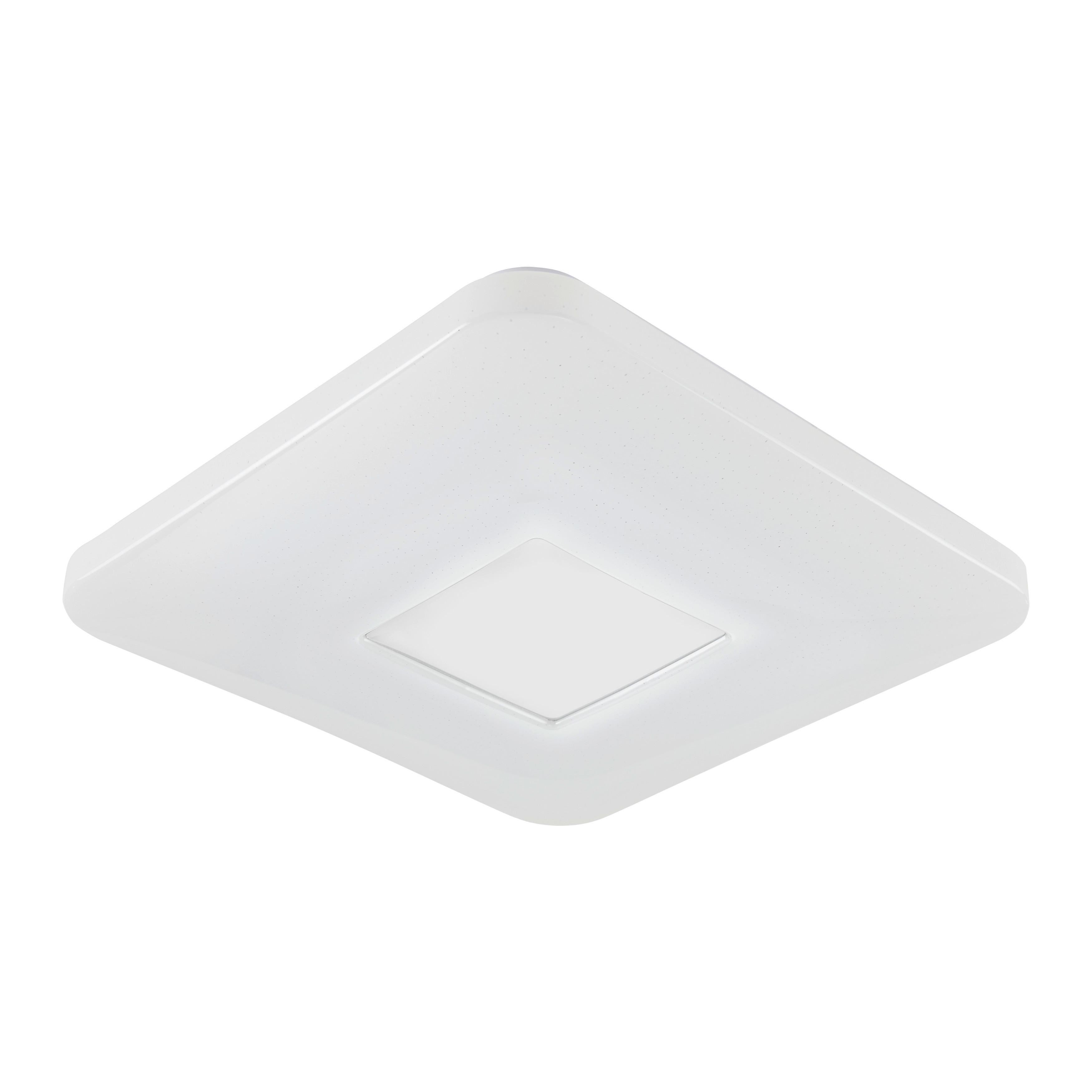 LAMPA SUFITOWA LED BETTY - biały, Modern, tworzywo sztuczne/metal (43,5/43,5/6,5cm) - Modern Living