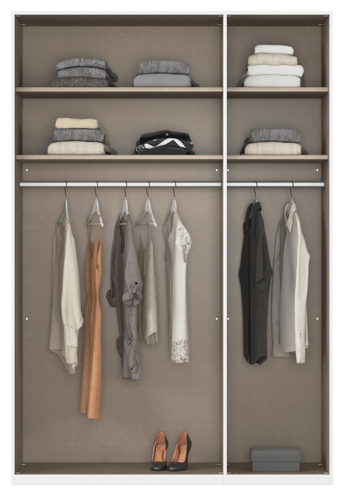 Dulap cu uși rotative ALABAMA - stejar Artisan, Modern, material pe bază de lemn (136/229/54cm) - Modern Living