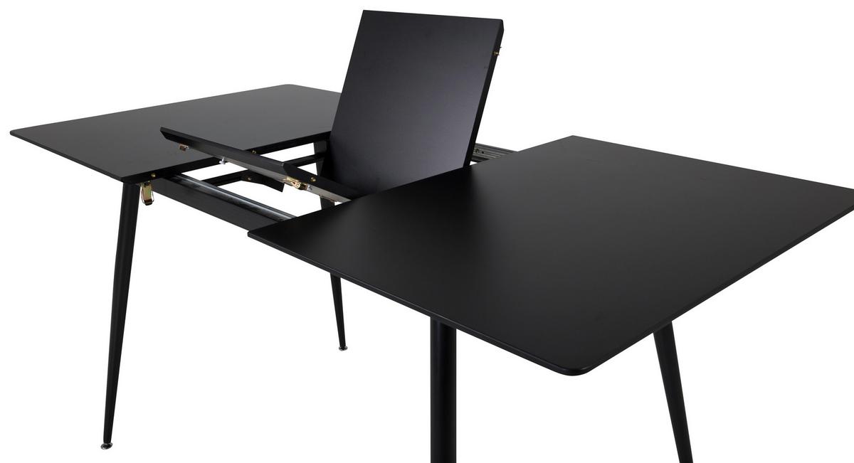 ESSTISCH SILAR - Schwarz, Design, Holzwerkstoff/Metall (120/90/75cm) - Livetastic