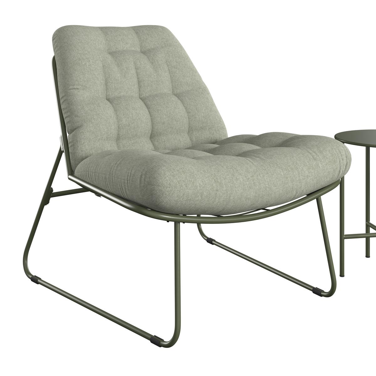 Balkonset Army Grün, 3-teilig - Grün, MODERN, Textil/Metall - Mömax