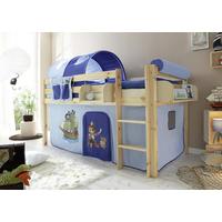 Spielbett Holz Malte ca. 90x200 cm Blau - Naturfarben/Dunkelblau, Natur, Holz (90/200cm) - MID.YOU
