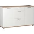 Sideboard in Eichefarben/Weiß - Alufarben/Weiß, MODERN, Holzwerkstoff/Kunststoff (144/88/40cm) - Mömax modern living Sideboard in Eichefarben/Weiß - Alufarben/Weiß, MODERN, Holzwerkstoff/Kunststoff (144/88/40cm) - Mömax modern living