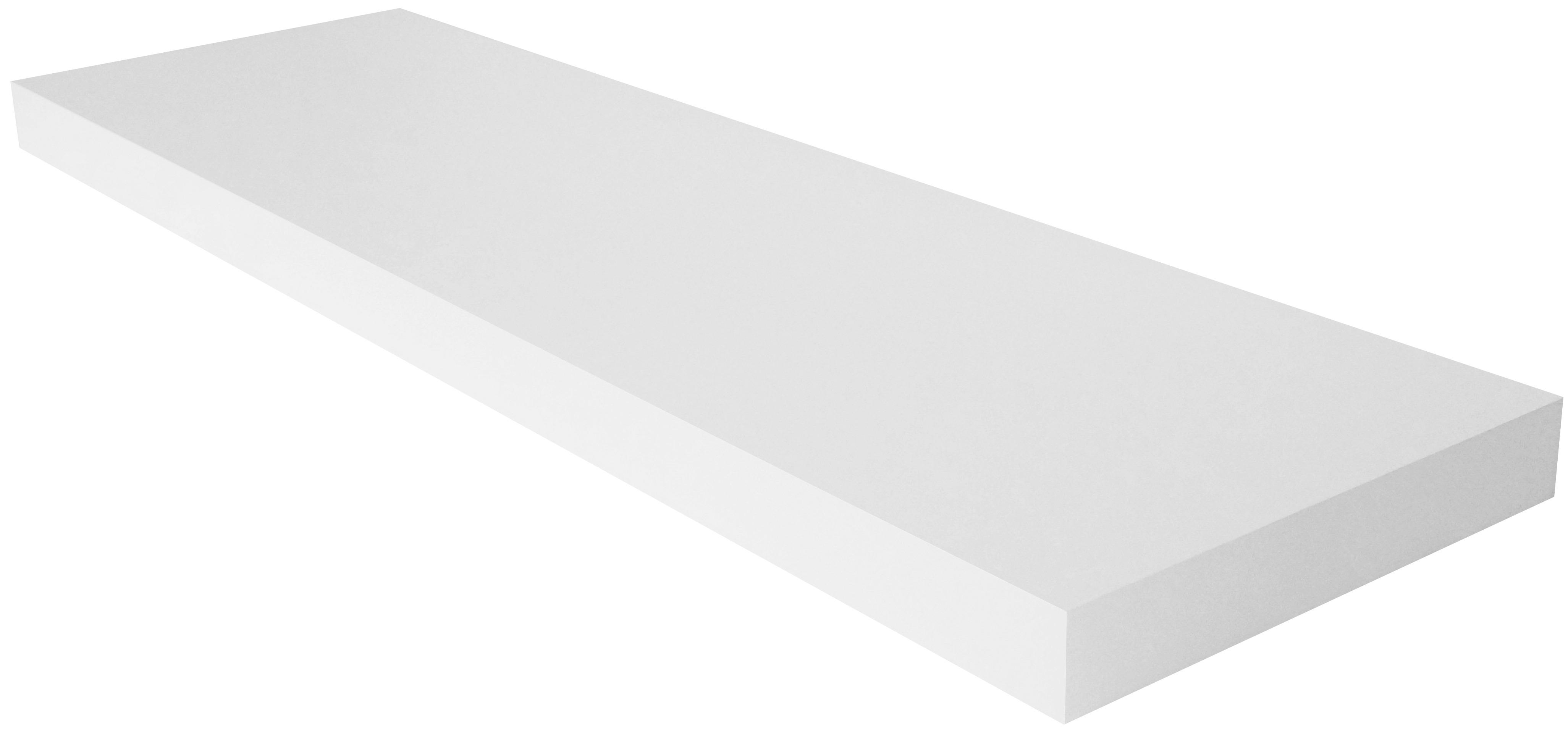 Raft de perete Giga - alb, Modern, material pe bază de lemn (80/3,8/23,50cm)