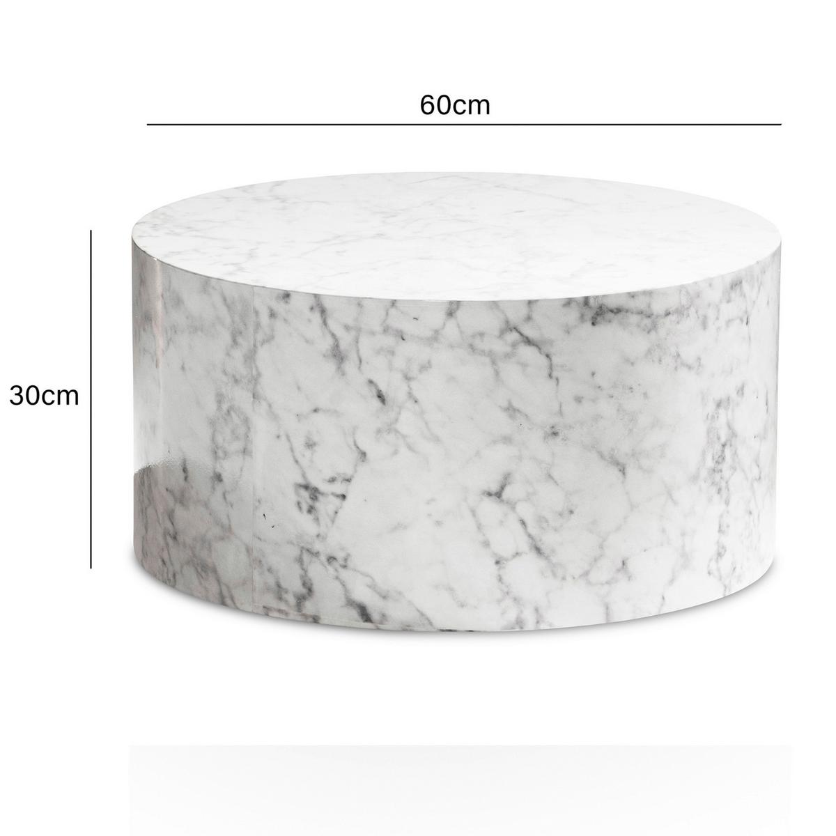 COUCHTISCH MONOBLOC - Weiss, Lifestyle, Holzwerkstoff (60/60/30cm) - Livetastic