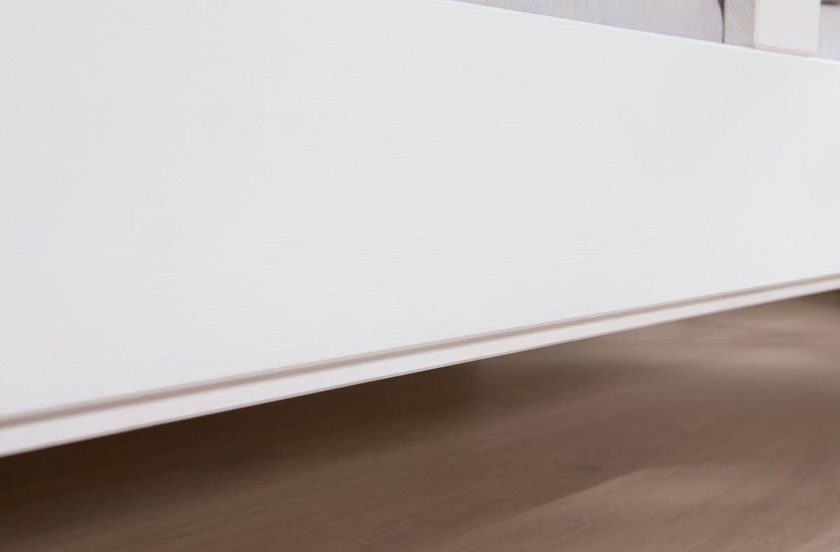 Bett Bennet mit Ausziehbett ca. 90x200 cm Weiß - Naturfarben/Weiß, MODERN, Holz/Textil (90/200cm) - MID.YOU