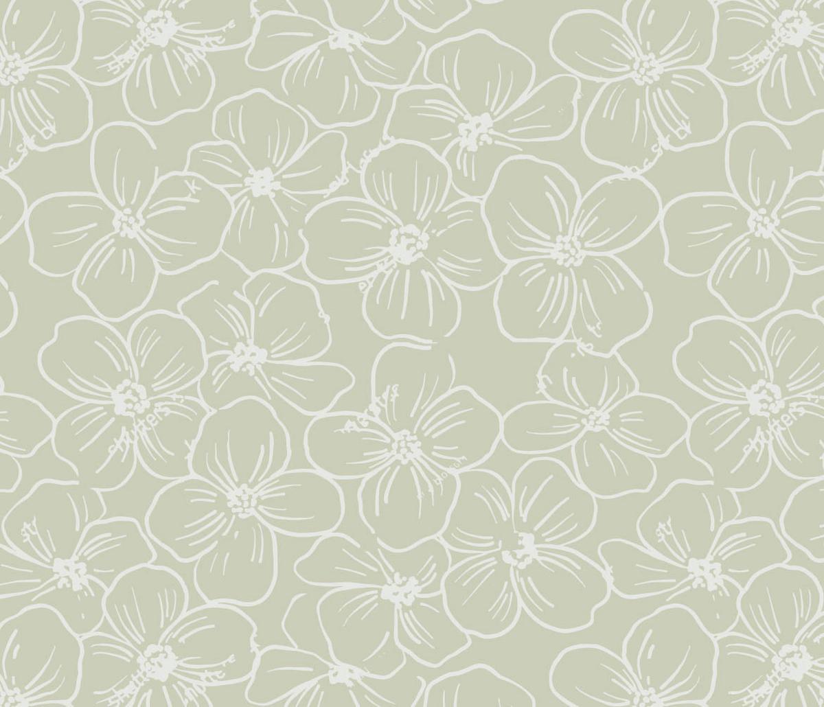 BETTWÄSCHESET BLUME - Mintgrün, Konventionell, Textil (160/210cm) - Mömax