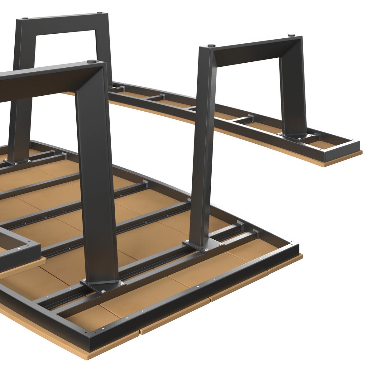 Vrtna Garnitura Manuel, Naravne Barve - naravne barve/antracit, Moderno, kovina/umetna masa (200/75/180cm)