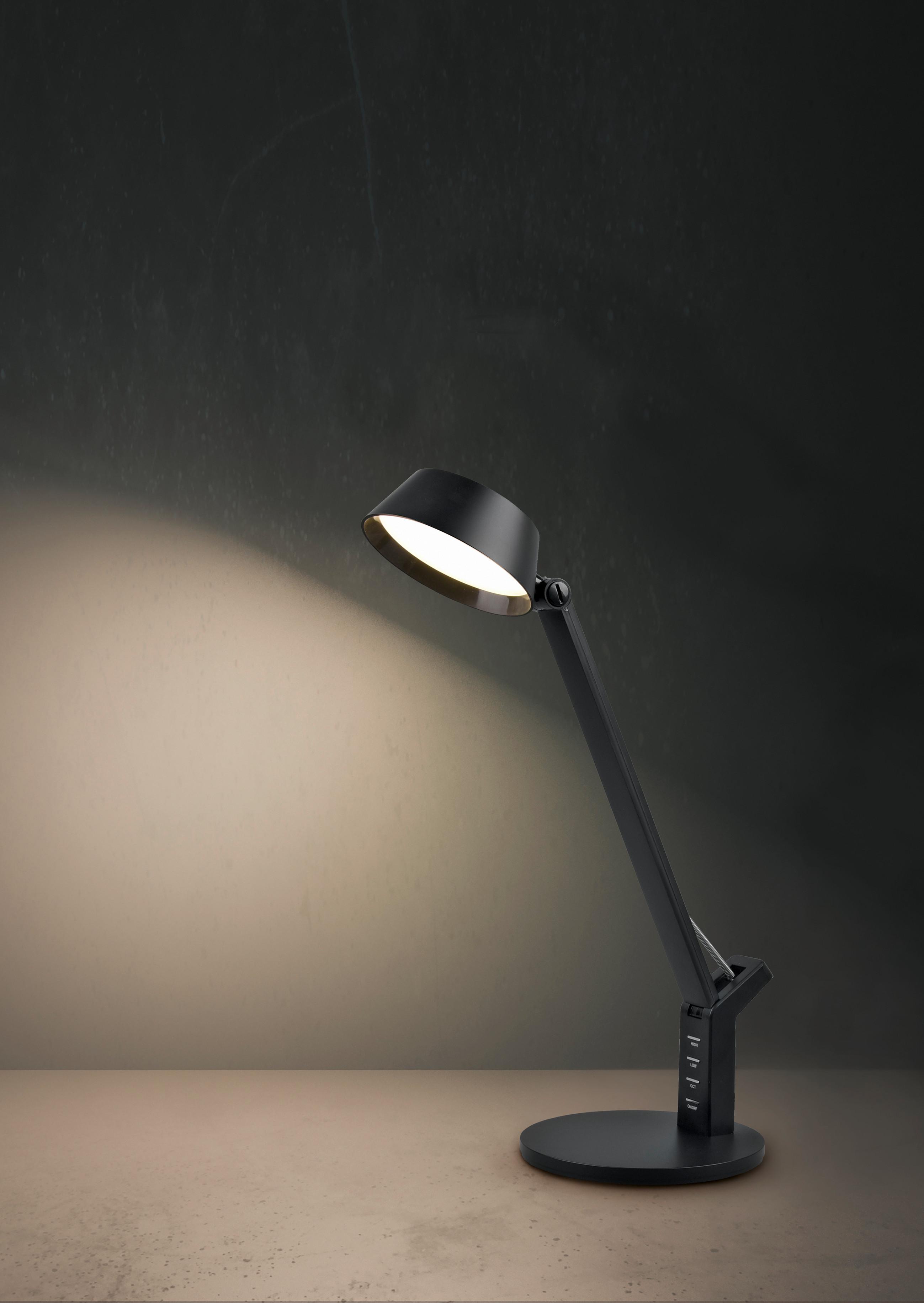 LED-Schreibtischleuchte Ava Schwarz max. 5 Watt - Schwarz, Basics, Kunststoff (40,4/17,1/30,5cm) - Trio Leuchten