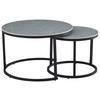 Set Stolića 2/1 Oscar - siva/crna, Moderno, kamen/metal (70/50/45/39cm) - Modern Living