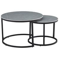 Set Stolića 2/1 Oscar - siva/crna, Moderno, kamen/metal (70/50/45/39cm) - Modern Living