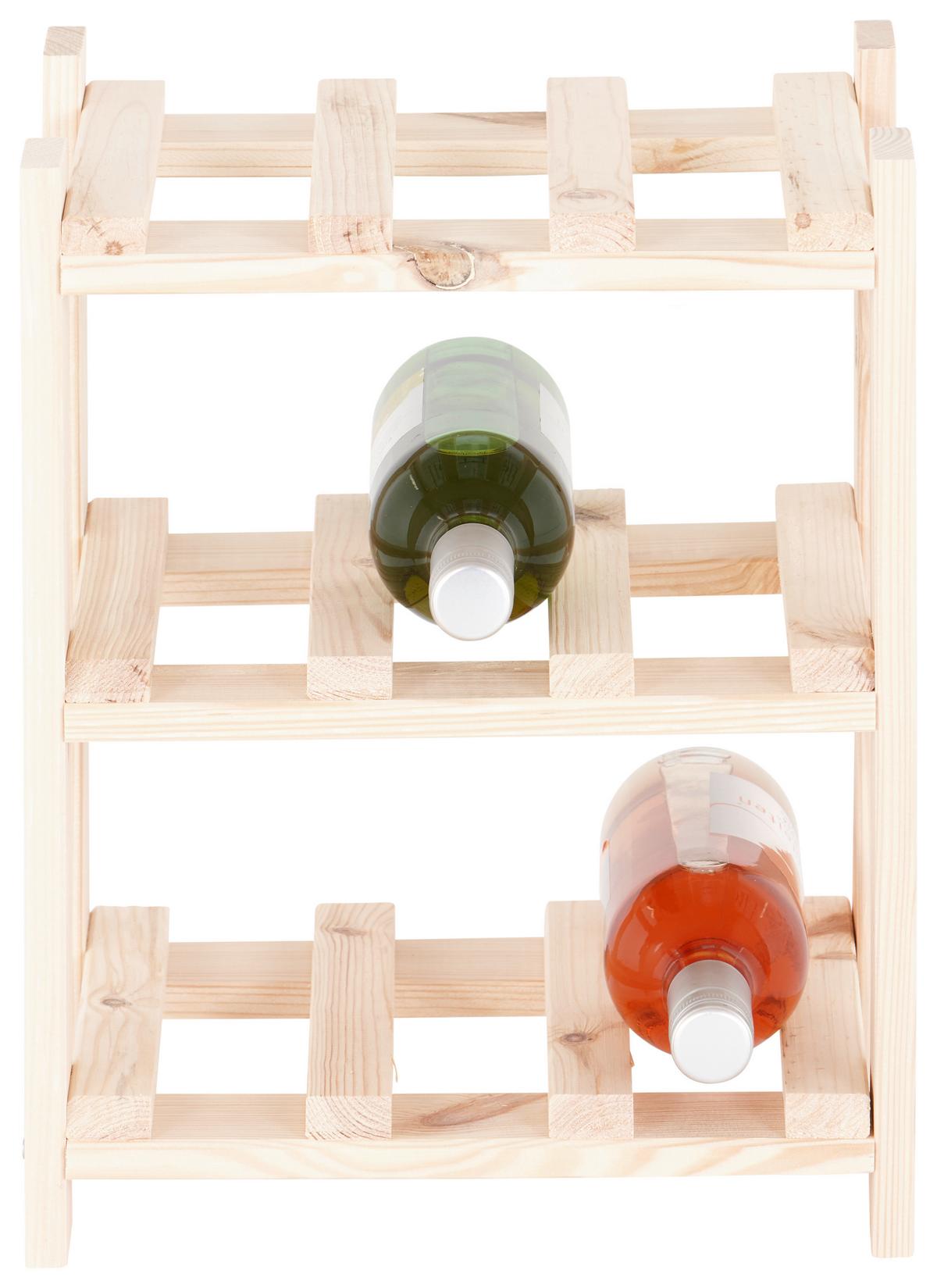 Stojalo Za Vino Wein, Bor, Za 9 Steklenic - barve bora, Moderno, les (31,5/39/26cm)