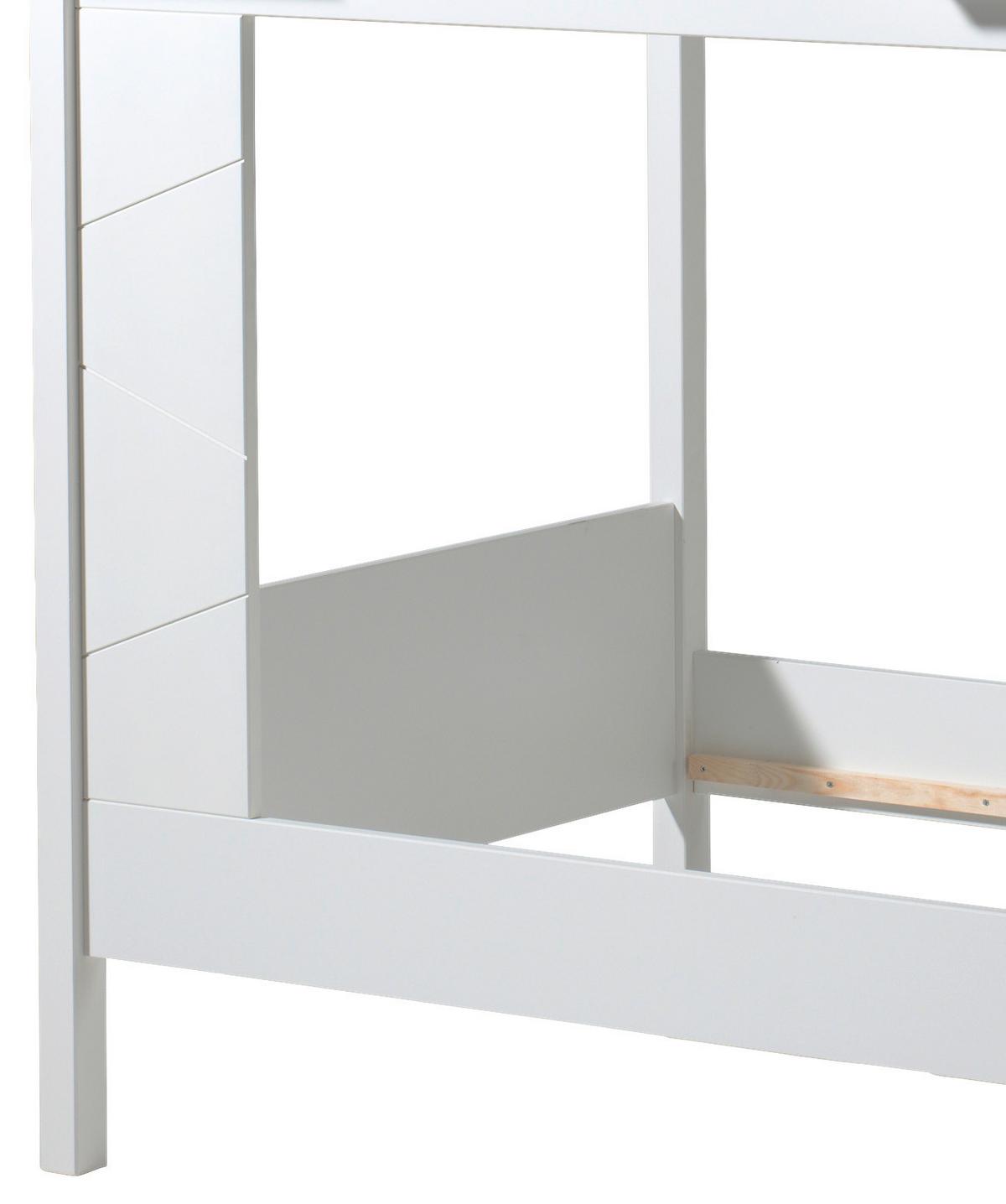 Hausbett Baumhaus 90x200 cm Weiß - Weiß, KONVENTIONELL, Holzwerkstoff (90/200cm) - MID.YOU