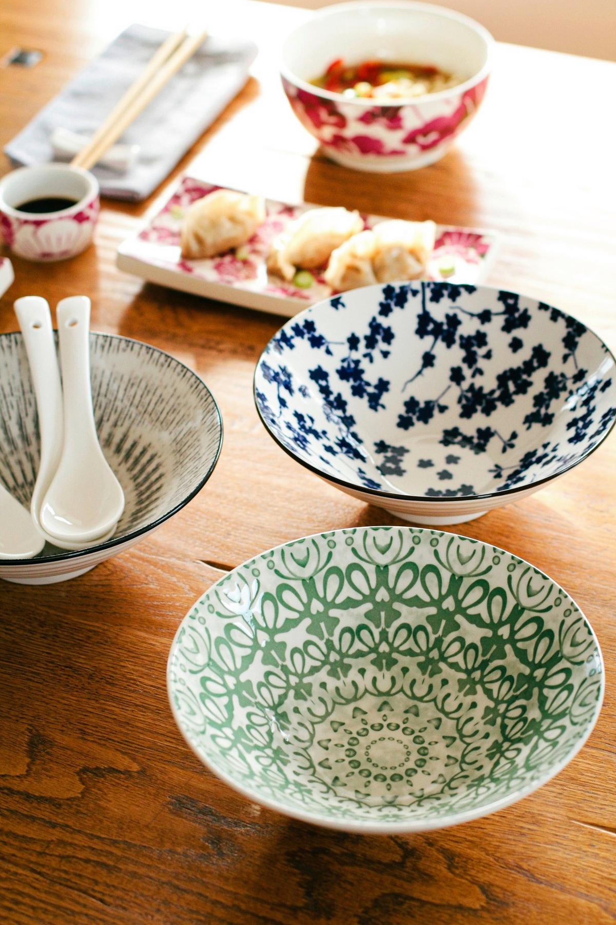 Chinesisches Tafelservice 935644 - Blau/Weiss, Basics, Keramik - Mäser