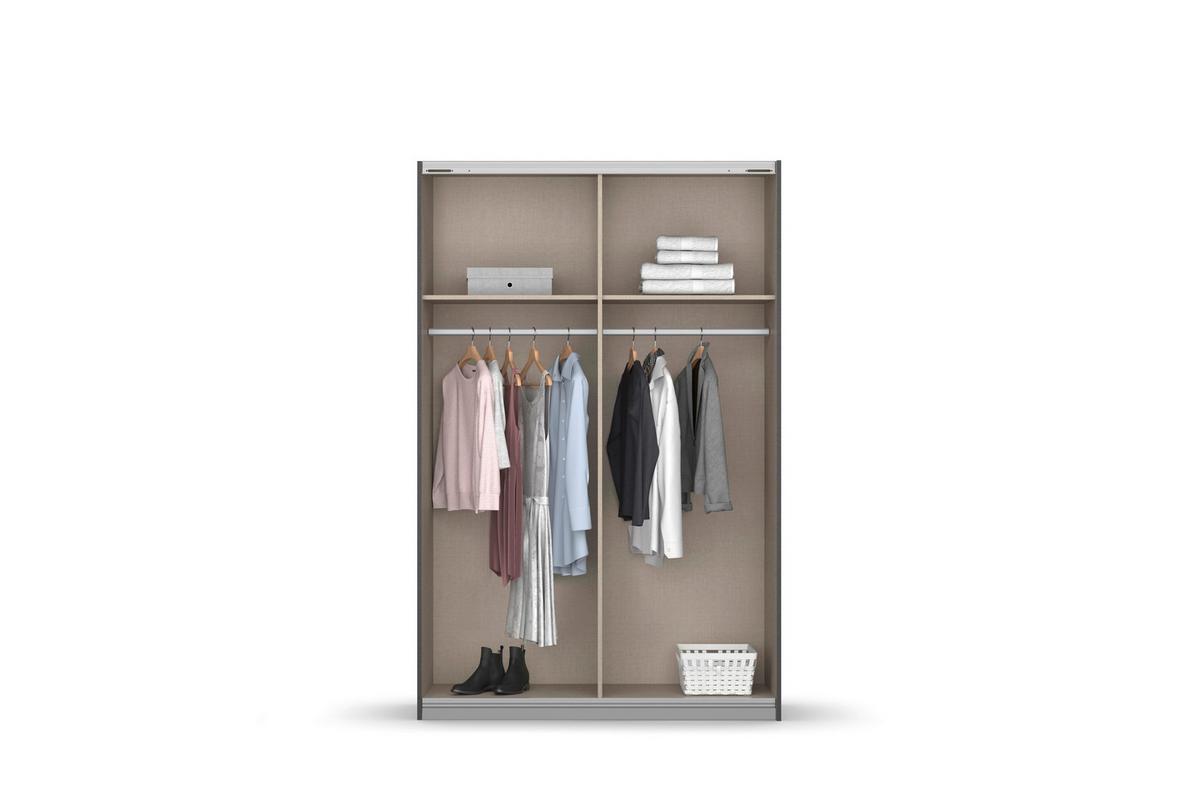 Ormar S Kliznim Vratima Subito - bijela/boje aluminija, Moderno, drvni materijal/metal (136/197/61cm) - Modern Living